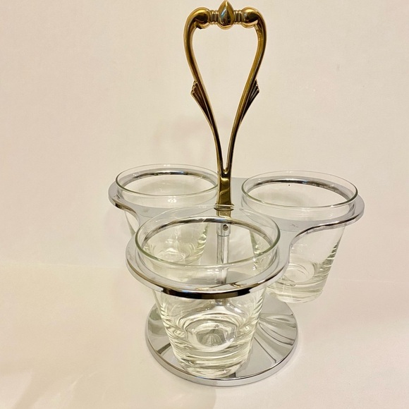 Vintage Kromex 3 Cup Serving Set - Picture 2 of 6